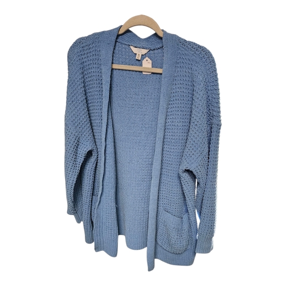 Time and Tru Light Blue Women's Cardigan - Picture 1 of 3